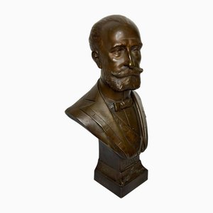Adolphe Jean Lavergne, Skulpturenbüste der französischen Präsidentin Marie François Sadi Carnot, 19. Jh., Bronze