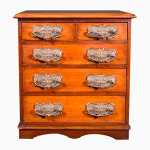 Cajonera en miniatura de escritorio victoriana, década de 1890