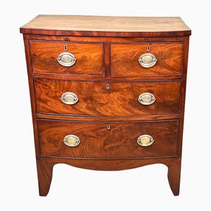 Small 19th Century Bowfront Chest of Drawers, 1850s