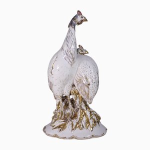 Italian Art Deco Figurine of Pheasants in Porcelain by Guido Cacciapuoti, 1920s