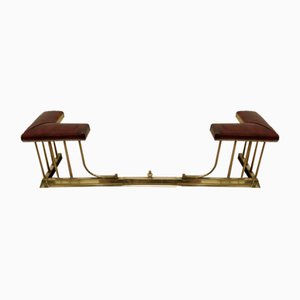 Ausziehbarer Club Fender aus Messing & Leder, 1890er
