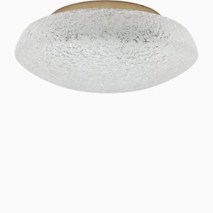 Plafonnier en Verre Givré de Doria Leuchten, Allemagne, 1960s
