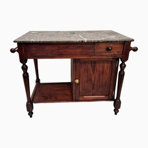 Meuble de Salle de Bain avec Plateau en Marbre, France, 1890s