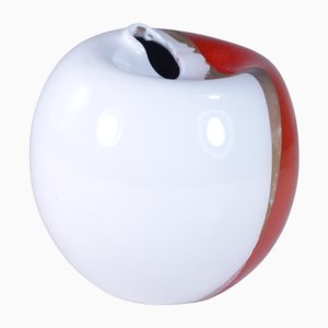 Vase Studio Sculptural Rouge et Blanc en Céramique par Pino Castagna, Italie, 1970s