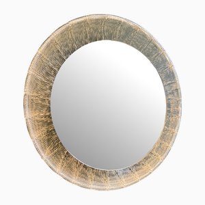 Specchio Space Age con bordo in vetro acrilico e retroilluminazione di Egon Hillebrand per Hillebrand Lighting, anni '60