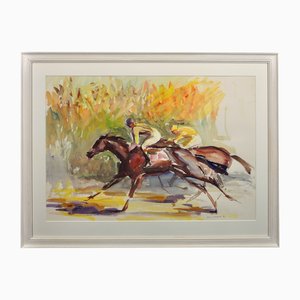 John Rattenbury Skeaping, On the Gallops, 1976, Gouache & Watercolor
