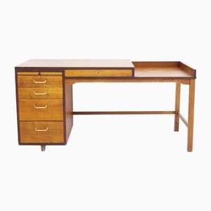 Danish Teak and Oak Wood Writing Desk, 1960s