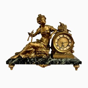 Horloge de Cheminée Victorienne en Régule, 1860s