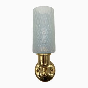 Cenedese zugeschriebene Wandlampe aus Opalglas, 1970er