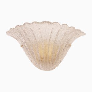 Applique da parete in vetro di Murano fumé con graniglia, Italia, anni '90