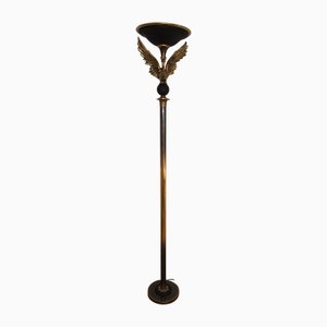 Neoclassical Empire Style Bronze Eagle Floor Lamp, 1970s