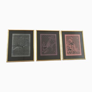 Paper Lace Artworks, 1970s, Set de 3