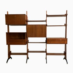 Librería de madera de Av Arredamenti Contemporanei, Italia, años 60