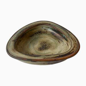 Plat en Grès Verni par Bode Willumsen pour Royal Copenhagen, 1940s