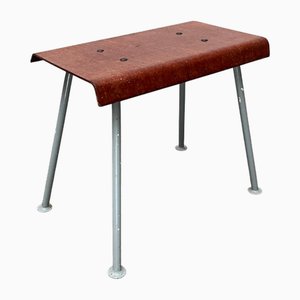 Sgabello Mid-Century minimalista in legno di faggio, anni '60