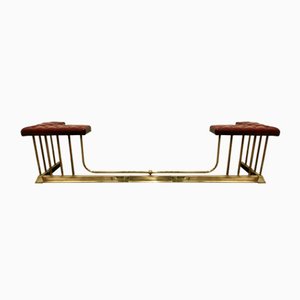 Grand Garde-Boue Extensible en Cuir à Boutons en Laiton, 1890s