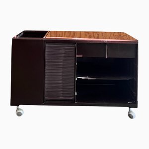 Mobiletto in plastica marrone di Elco, anni '70