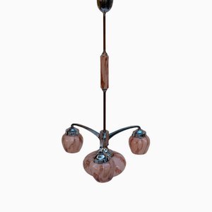 Art Deco Pink Chandelier