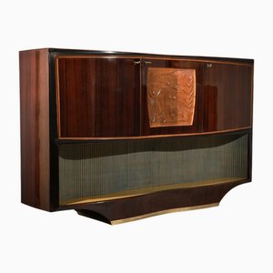 Mid-Century Italian Walnut Buffet Cabinet by Dassi Vittorio, 1940s