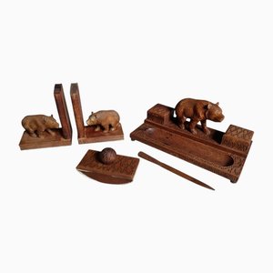 Black Forest Bear Desk Set, Set of 5