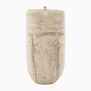 Große Studio Pottery Keramikflasche von Peter Hayes, 1980er