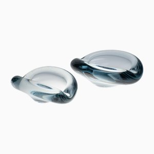 Akva Series Ashtrays by Per Lütken for Holmegaard, 1950s, Set of 2