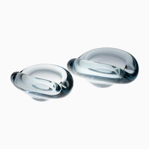 Akva Series Ashtrays by Per Lütken for Holmegaard, 1950s, Set of 2