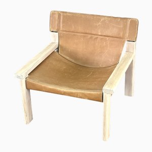 Fauteuil en Cuir Cognac
