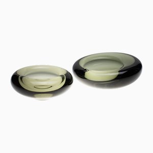 Akva Series Ashtrays by Per Lütken for Holmegaard, 1950s, Set of 2