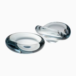 Akva Series Ashtrays by Per Lütken for Holmegaard, 1950s, Set of 2