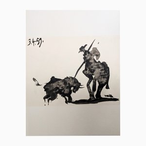 Pablo Picasso, Matador & Bull, Double-Sided Original Lithograph, 1961