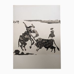 Pablo Picasso, Matador & Bull, Double-Sided Original Lithograph, 1961