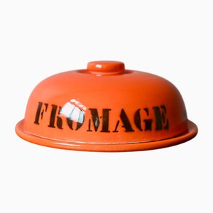 Campana da formaggio arancione di Ceramic Elchinger, anni '50