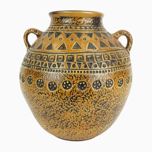 Große Mid-Century Modern Abstrakte Keramikvase, 1960er