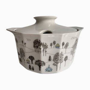 Rut Bryk Artist Service Form Polygon Winterreise Ragout by Tapio Wirkkala for Rosenthal, 1983, Set of 2