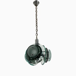 Mid-Century Modern Chandelier in the style of Fontana Arte, 1960s