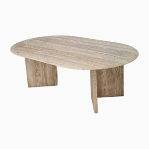 Travertine Coffee or Side Table, Italy, 1980s