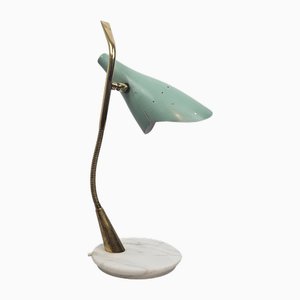 Table Lamp with Marble Foot attributed to Oscar Torlasco for Lumi, Italy, 1955