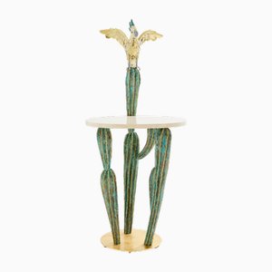 Cactus Parrot Konsolentisch aus Messing & Bronze von Alain Chervet, 1989