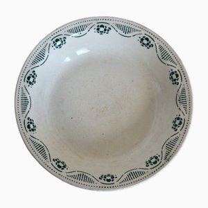 Round Hollow Iron Earth Serving Dish from Galeries Ennegé Paris, 1930s
