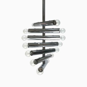 Mid-Century Space Age Flexible Chrome Ceiling Lamp, 1960s