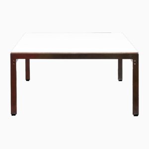 Square Coffee Table in Laminate and Aluminium, 1970s