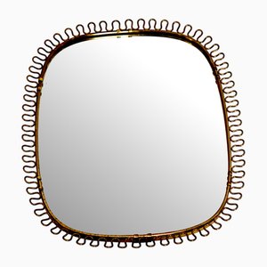 Round Brass and Metal Mirror by Josef Frank for Svenskt Tenn, 1960s