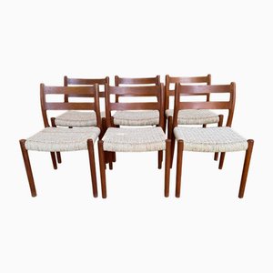Mid-Century Danish Chairs Model 84 by Niels O. Møller for J.L. Møllers, 1960s, Set of 6