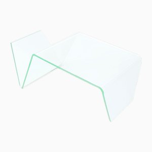 Portariviste in vetro acrilico trasparente di Michel Dumas per Roche Bobois, anni '70