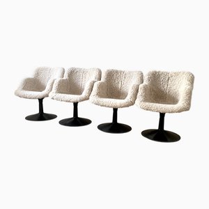 Mid-Century Modern Finnish Model Junior Swivel Chairs by Yrjö Kukkapuro for Haimi, 1960s, Set of 4