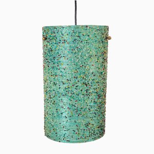 Vintage Polyester Green Sugar Tube Pendant Lamp, 1960s
