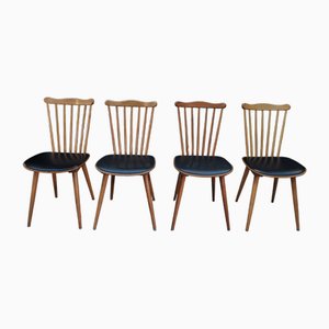 Vintage French Bistro Chairs from Baumann, 1960s, Set of 4