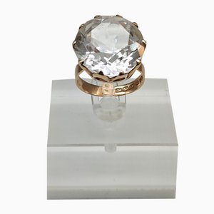 Vintage Quartz Gold Ring, 1946