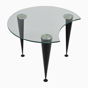 Vintage Couchtisch aus Glas & Metall, 1980er